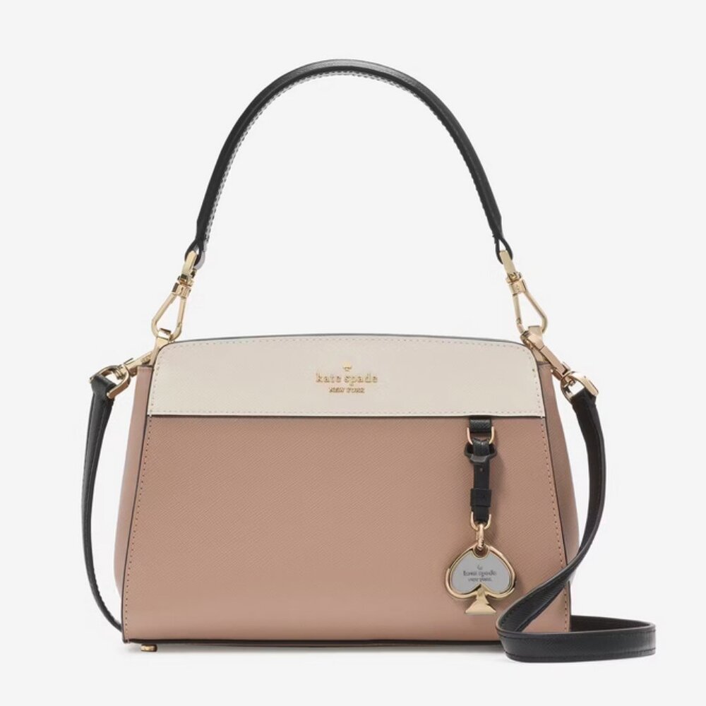 Kate Spade Madison Small Top Handle Satchel Toasted Hazelnut Crossbody Purse